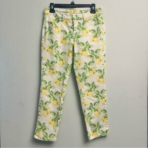 Talbots Signature Crop Size 4 Lemon Print